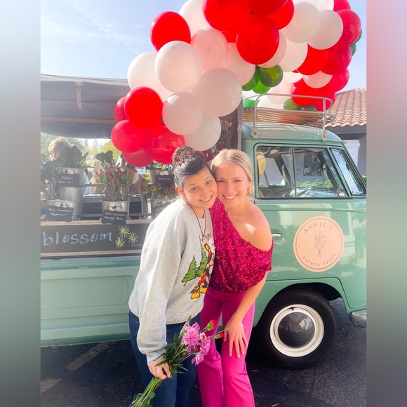 Vici Dolls Off the Shoulder hot pink sequence blouse - Picture 3 of 5